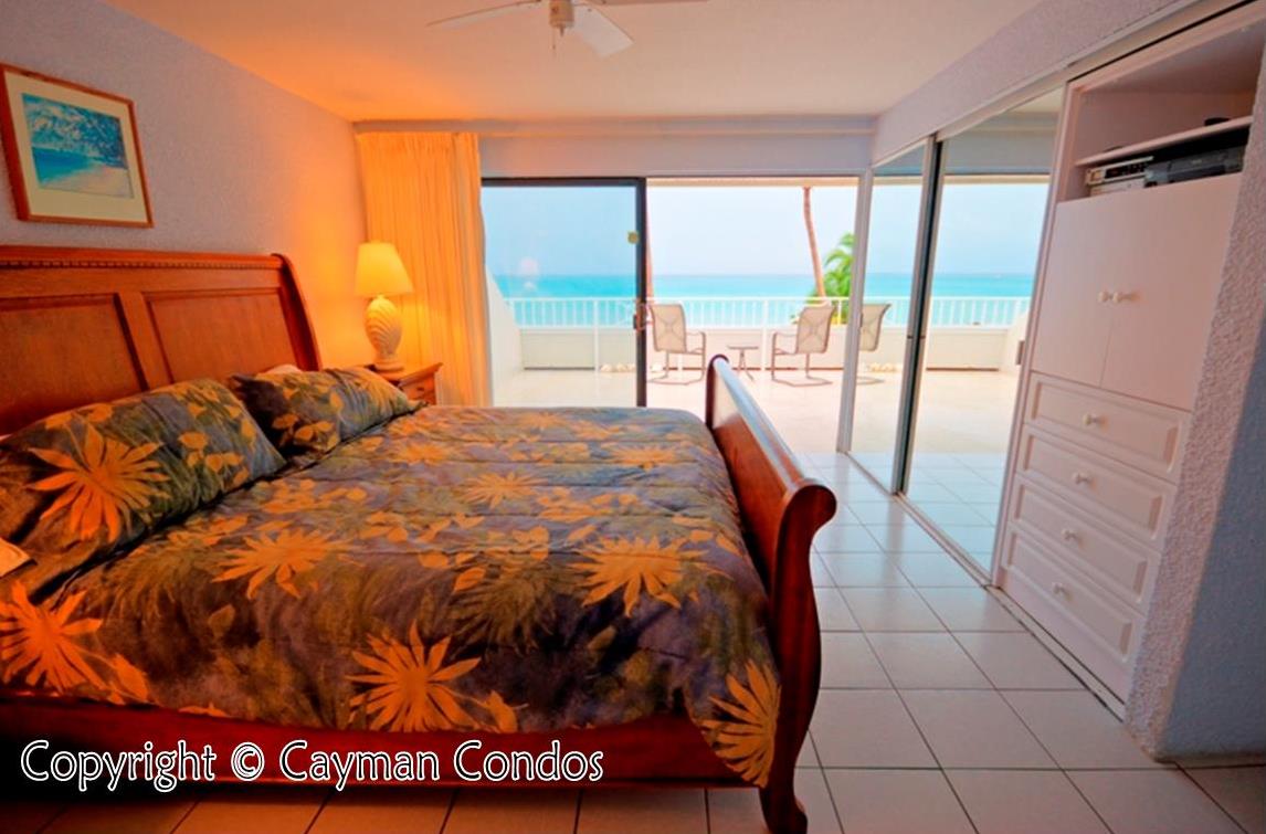 Oceanfront master bedroom with walkout view of the ocean